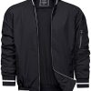 HIJEWE Men's Lightweight Windbreaker Jacket Bomber Casual Slim Fit Sportswear Varsity Softshell Golf Windproof Jackets