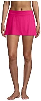 Lands' End Womens Chlorine Resistant Swim Skirt Swim Bottoms Hot Pink Long Torso 6