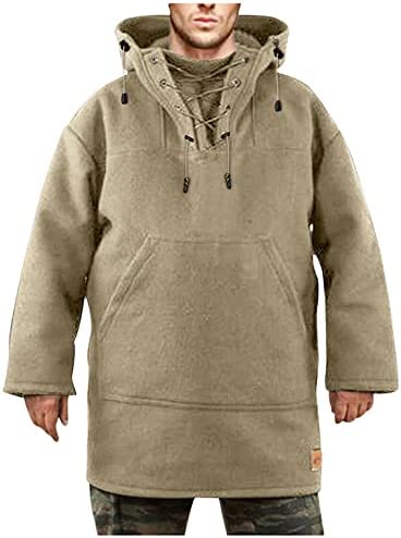 Mens Drawstring Pullover Sweatshirts Hoodies Fashion Designs Big Tall Wool Blends Anorak Jumper Casual Oversized Hoodie