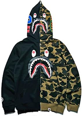 Swebape Bape Hoodie Shark Camo Jacket Full Zip Up for Men Women Teenager