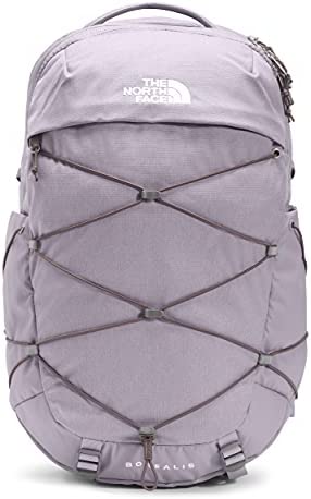 The North Face Women's Borealis School Laptop Backpack, Minimal Grey Dark Heather/Graphite Purple, One Size