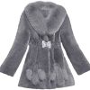 Womens Faux Fur Jacket 2022 New Women's Fashion Ripped Hole Crop Denim Jacket with Fringe Tassels Jean Outwear Coat